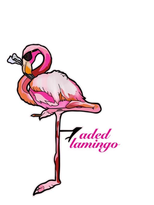 Faded flamingo